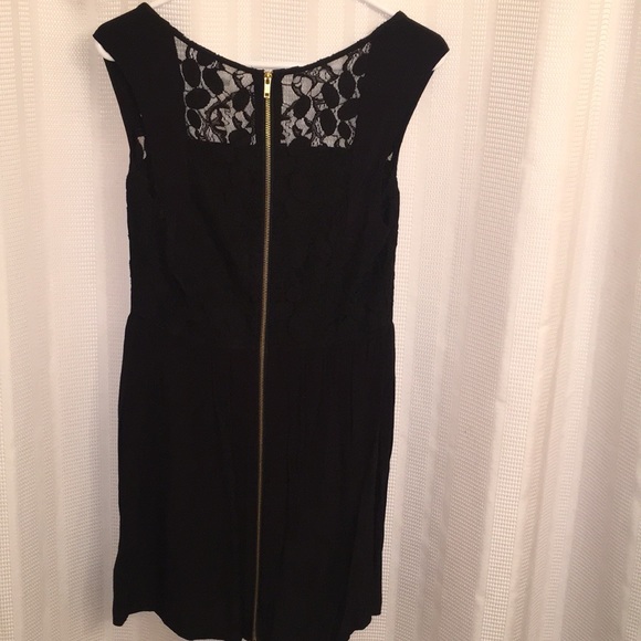LBD Urban Outfitters Lace and Zipper Black Dress - Picture 6 of 7